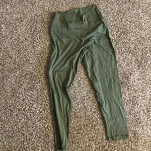Aerie Green Crossover waistband leggings